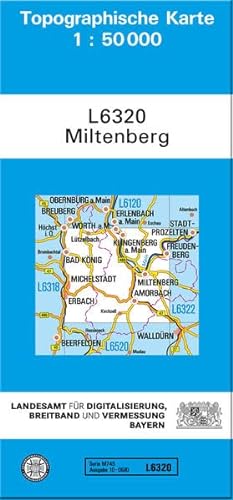 TK50 L6320 Miltenberg: Topographische Karte 1:50000 (TK50 Topographische Karte 1:50000 Bayern) von Landesamt für Digitalisierung, Breitband und Vermessung, Bayern